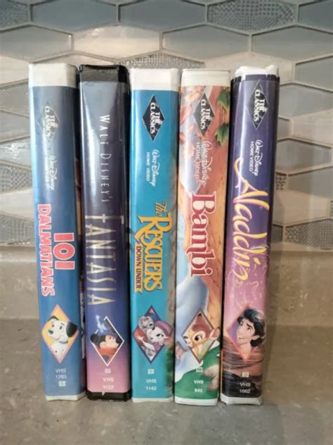 Walt Disney Lot Of Vintage Vhs Movies Black Diamond Classics