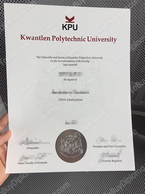 How To Purchase A New Version Diploma From Kwantlen Polytechnic