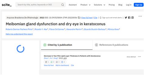 Meibomian Gland Dysfunction And Dry Eye In Keratoconus Scite Report