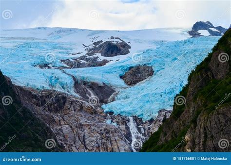 Close View of a Glacier in Kenai Fjords National Park, Seward, Alaska, United States, North ...