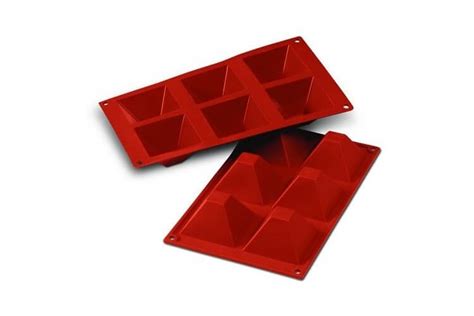 Moule Silicon Flex Silicone Rouge Pyramides Cm