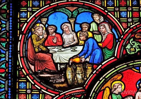 Wedding At Cana Stained Glass Window From Saint Germain Lauxerrois