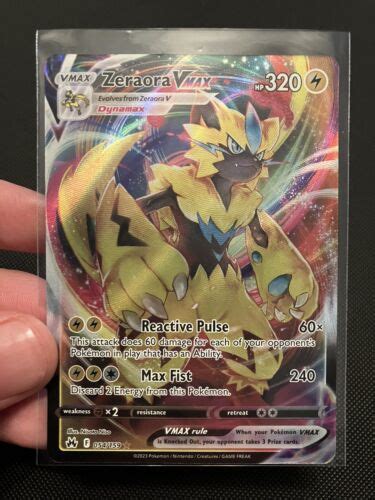 Zeraora Vmax Ultra Rare 054 159 Crown Zenith India Ubuy