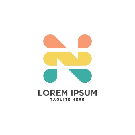 Diseño De Logotipo Letra N Vector Premium