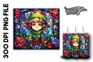 Elf Stained Glass Background Afbeelding Door Glamousita Sublimation