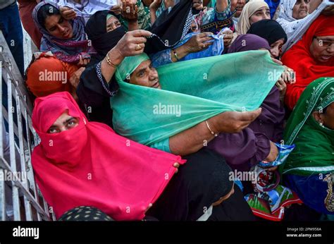 Srinagar India Th Apr Kashmiri Muslims Pray As A Priest Not