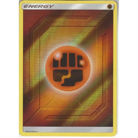 Pokemon Trading Card Game Fighting Energy Reverse Holo Hidden Fates