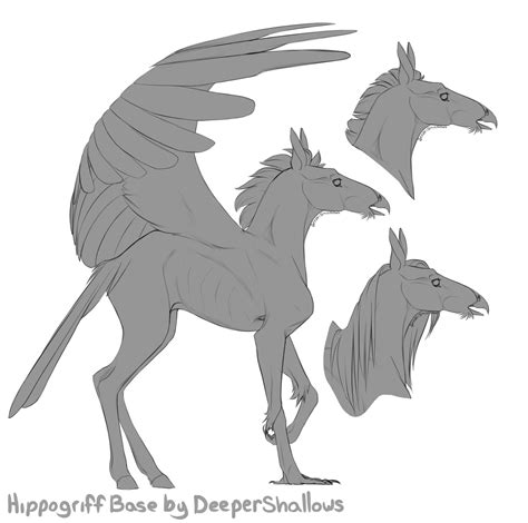 Free To Use Hippogriff Base By Deepershallows On Deviantart