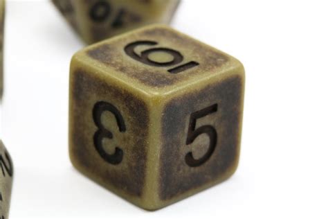 Ancient Dice Cyan Rpg Role Playing Game Dice Set Dark Elf Dice