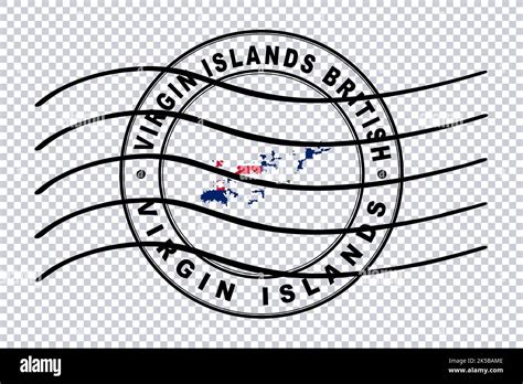 Mapa De Las Islas V Rgenes Brit Nicas Sello De Pasaporte Postal Sello