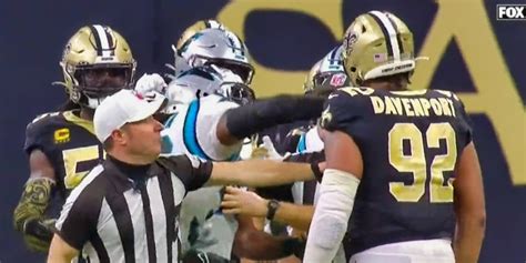 Players Ejected After Punches Thrown In Saints Panthers Game