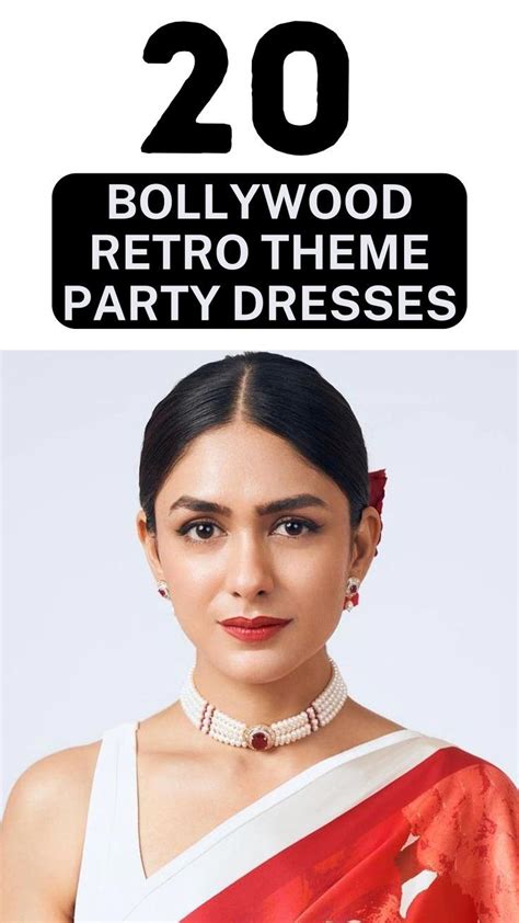 Retro look of Mrunal Thakur Bollywood Retro Theme Party Dresses, Retro ...