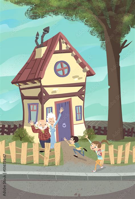 casa de los abuelos ilustración de Stock Adobe Stock