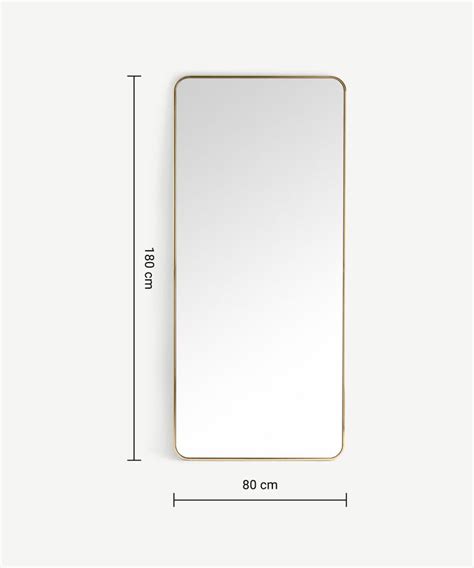 Alana Extra Large Leaning Mirror 80 X 180 Cm Brushed Brass MADE