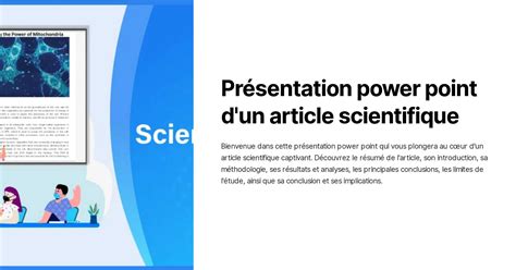 Présentation power point d un article scientifique