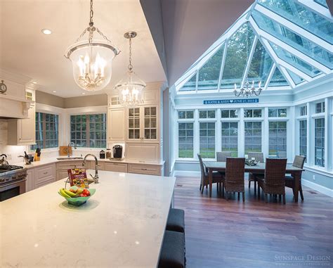 Dramatic Conservatory Addition And Vaulted Glass Roof Rye Nh