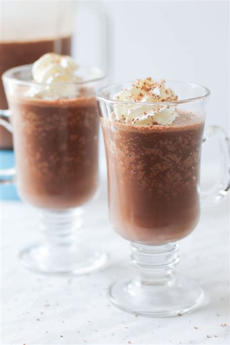 Easy Frozen Hot Chocolate Drink Recipe The Olive Blogger