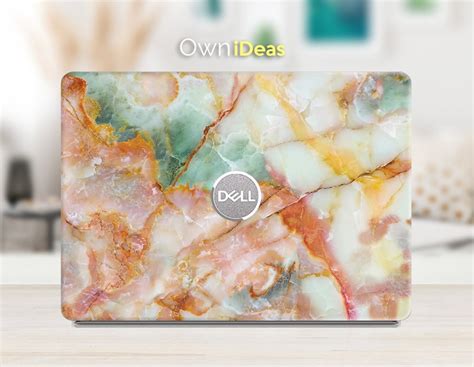 Dell Notebook Skins Marble Texture Personalized Customizable Etsy