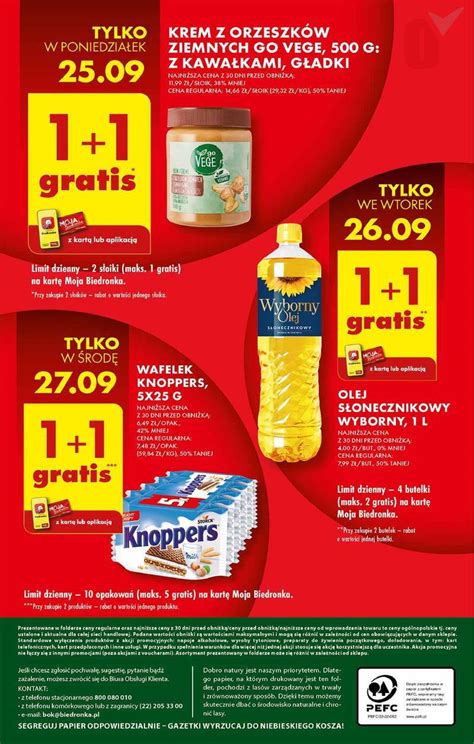 Biedronka 25 09 2023 W Tym Tygodniu Knoppers Olej Wyborny 1 1 Gratis