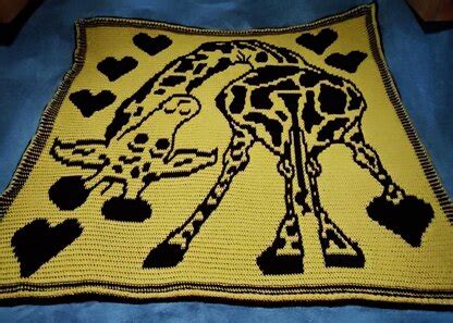 Giraffe Loveprints Blanket Overlay Mosaic Crochet Pattern Crochet