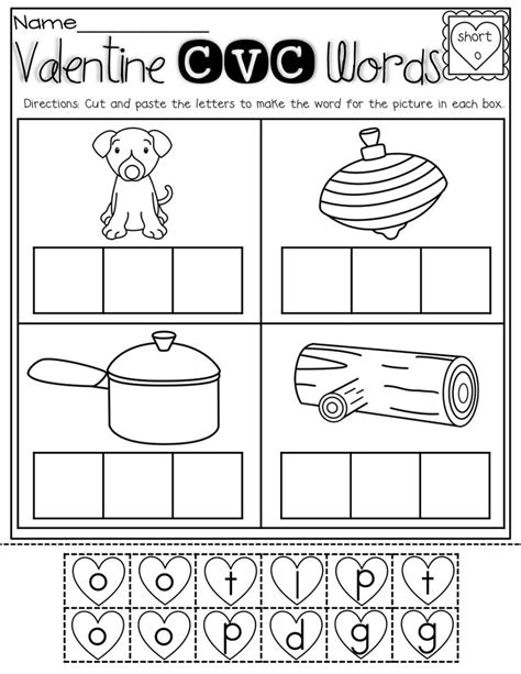 Cut And Paste Cvc Worksheets Free Workssheet List