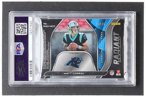 Matt Corral 2022 Panini Spectra Radiant Rookie Patch Signatures Neon