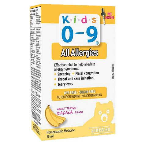 Homeocan Kids 0 9 Allergies 25mlbanana