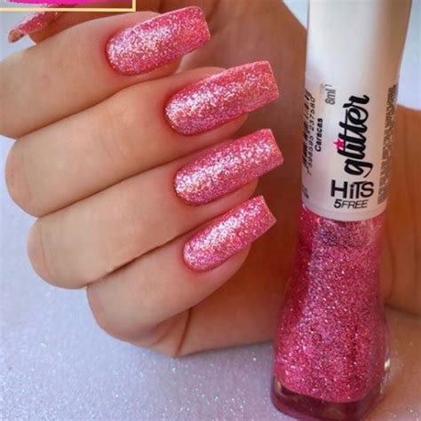 Descobrir Imagem Esmalte Hits Glitter Rosa Br Thptnganamst Edu Vn