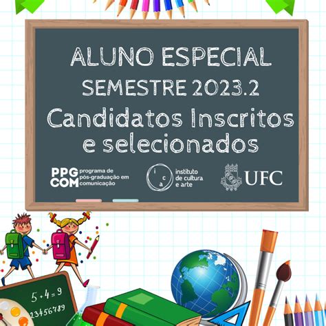 Candidatos inscritos e selecionados Edital de Seleção de Aluno