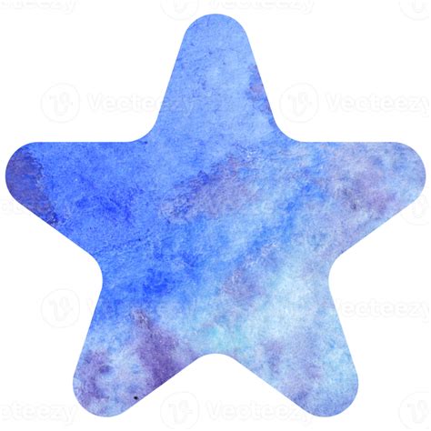 Estrella De Acuarela Azul Elemento Celeste Espacio Cielo 10997648 PNG