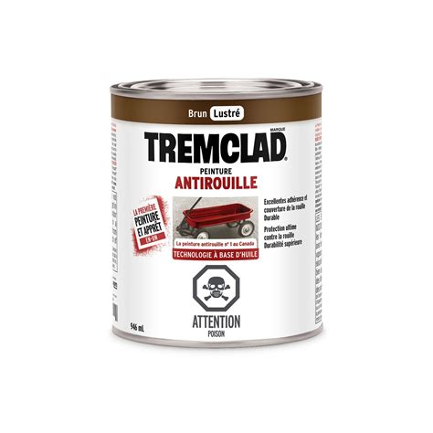 Peinture Antirouille Base Dhuile Tremclad Fini Lustr Brun Ml