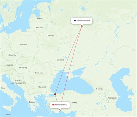 All Flight Routes From Moscow To Antalya Dme To Ayt Flight Routes