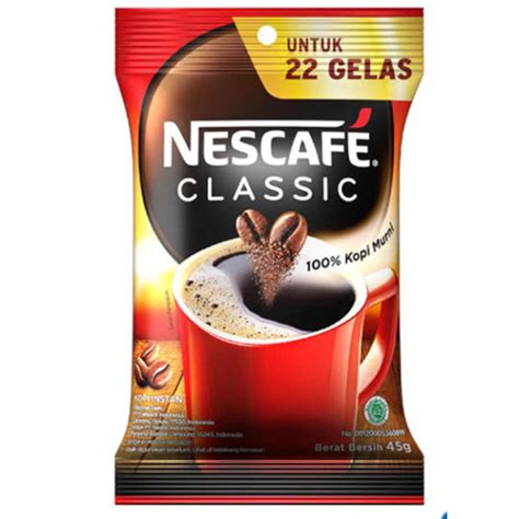 Jual NESCAFE CLASSIC BAG ERA 45 GRAM KOPI HITAM ITEM Shopee Indonesia