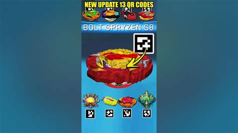 Bolt Spryzen S8 All 13 Update Qr Codes Beyblade Beybladeburstapp Qrcodes Youtube