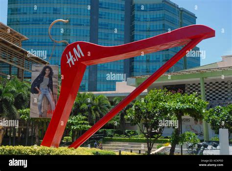 Giant Red Clothes Hanger In The Gardens Of The Ayala Centre Cebu City