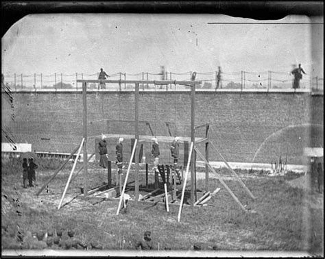 The Hanging Of The Lincoln Assassination Conspirators At Precisely 1