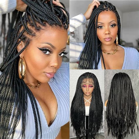 Amazon SUPERNOVA Box Braided Wigs Hand Braided 13x4 Lace Frontal