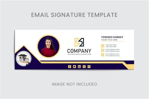 Einzigartiges e mail signatur design layout für moderne vorlagen