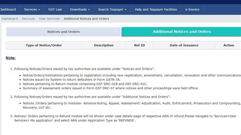 Gst Portal Update Gstn Redesigns Notices And Orders Tab