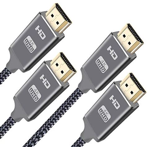 4k Hdmi Cable 66 Ft2 Pack High Speed 18gbps Hdmi 20 Cable 4k Hdr 3d 2160p 1080p Ethernet