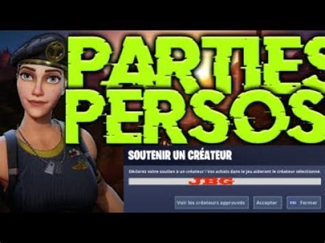 Nouvelle Mise A Jour Parties Persoslive Fortnite Fr