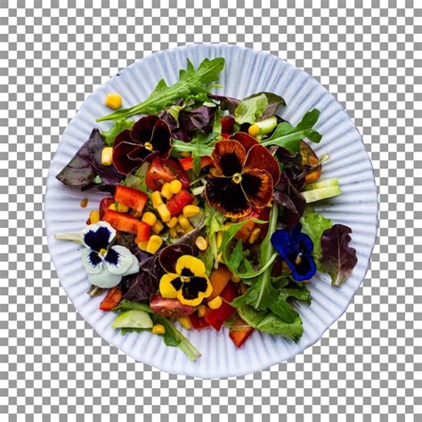 Ensalada De Verduras Frescas Aislado Sobre Fondo Transparente Archivo