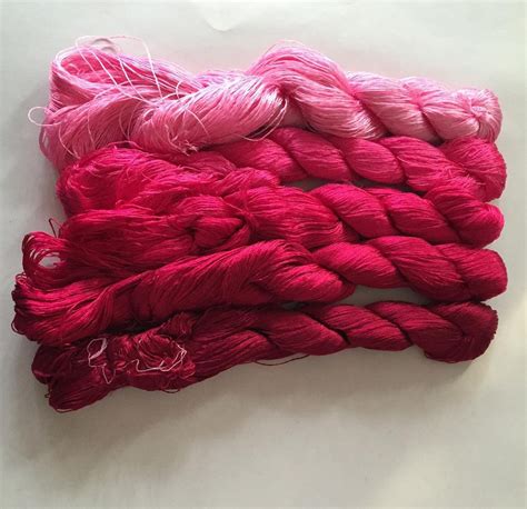 Skeins Hand Dyed Natural Mulberry Silk Embroidery Floss Etsy