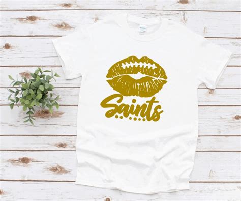 New Orleans Saints Lips T Shirt Etsy