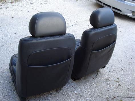 Buy BLACK LEATHER POWER BUCKET SEATS CHEVY S10 TRUCK BLAZER SONOMA