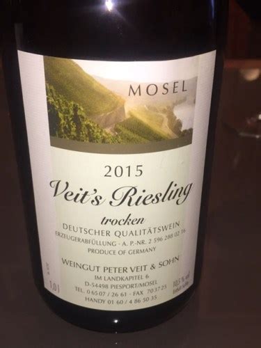 Weingut Peter Veit Et Sohn Veits Riesling Trocken Vivino US