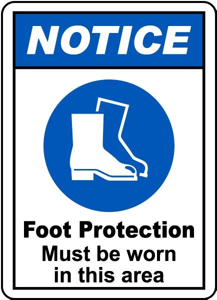 Foot Protection Must Be Worn Sign G2428 By