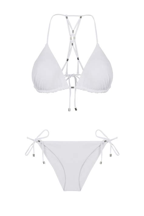 Romance Triangle Bikini Top White