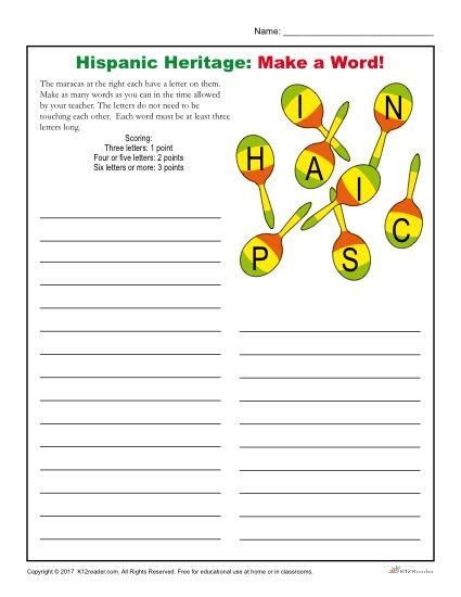 Hispanic Heritage Count And Graph Worksheet Worksheets Library