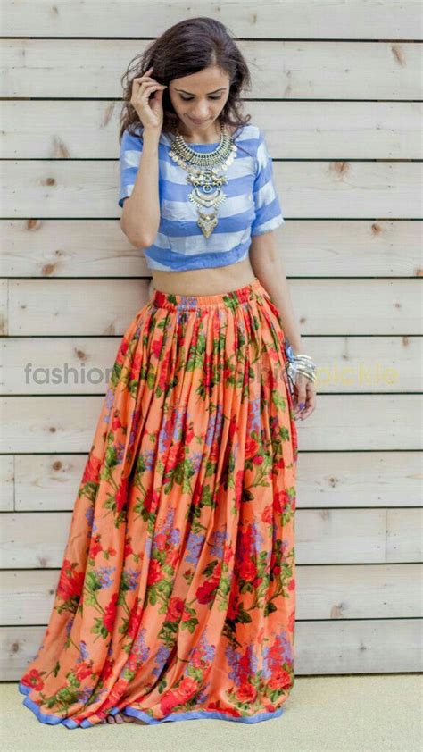 Maxi Skirt Blue Pleated Skirt Indian Outfits Fashion Outfits